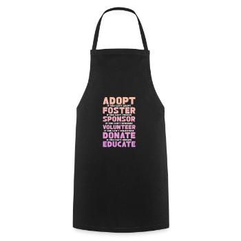 Animal Rescue - Cooking Apron - black - Front - AI Model Male 185 dark (185cm)