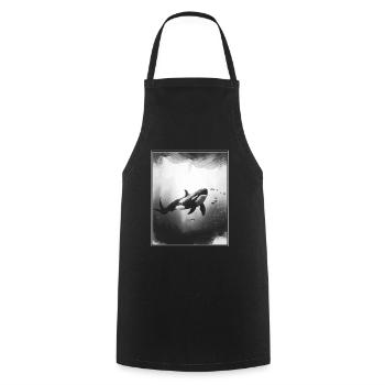 Whale Orca Marine biology Environmental protection Species protection - Cooking Apron - black - Front - AI Model Male 185 dark (185cm)