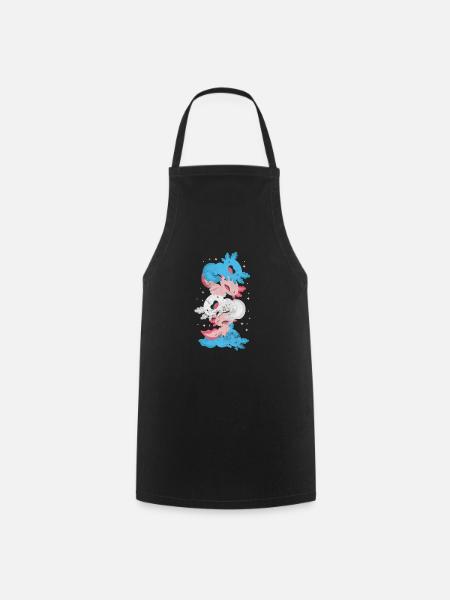 Axolotl Wassertier Wasser Geschenk - Kochschürze - Schwarz