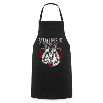 Satanist Baphomet Satanism - Cooking Apron - black - Front - AI Model Male 185 dark (185cm)