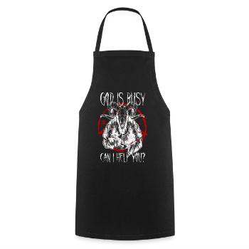 Satanist Baphomet Satanismus - Kochschürze - Schwarz - Vorne - AI Model Male 185 dark (185cm)