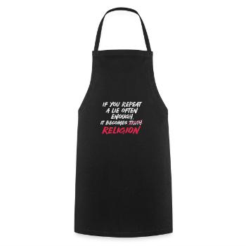 Atheist Atheism Anti Religion God Gift - Cooking Apron - black - Front - AI Model Male 185 dark (185cm)