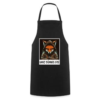 Ganz Dünnes Eis Fuchs Büro Kollege Sarkasmus - Kochschürze - Schwarz - Vorne - AI Model Male 185 dark (185cm)