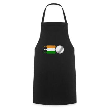 Cricket India Sports Cricket Bats Team Gift - Cooking Apron - black - Front - AI Model Male 185 dark (185cm)