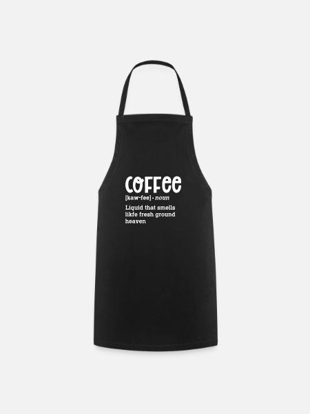 Kaffee Koffein Espresso Barista Geschenk - Kochschürze - Schwarz