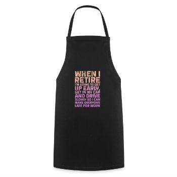 Retirement - Cooking Apron - black - Front - AI Model Male 185 dark (185cm)