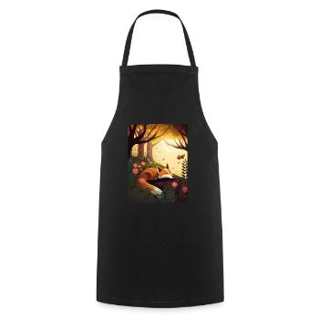 Fix und Foxi Fuchs Spruch Schlafshirt Kuscheln - Kochschürze - Schwarz - Vorne - AI Model Male 185 dark (185cm)