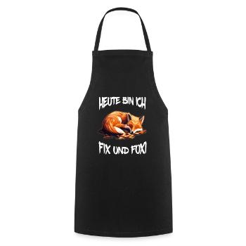Fix und Foxi Fuchs Spruch Schlafshirt Kuscheln - Kochschürze - Schwarz - Vorne - AI Model Male 185 dark (185cm)
