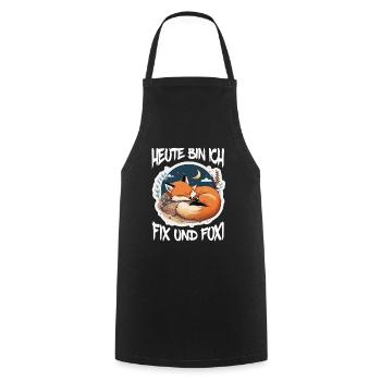 Fix und Foxi Fuchs Spruch Schlafshirt Kuscheln - Kochschürze - Schwarz - Vorne - AI Model Male 185 dark (185cm)