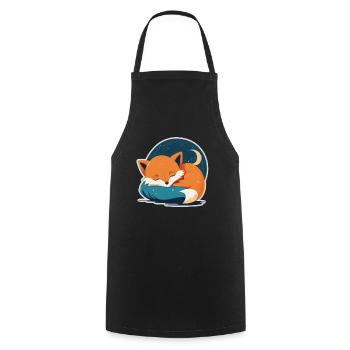 Fix et Foxi Fox disant chemise de couchage Câlin - Tablier de cuisine - noir - Devant - AI Model Male 185 dark (185cm)