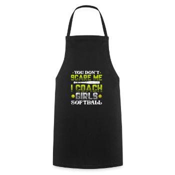 Softball Coach - Cooking Apron - black - Front - AI Model Male 185 dark (185cm)