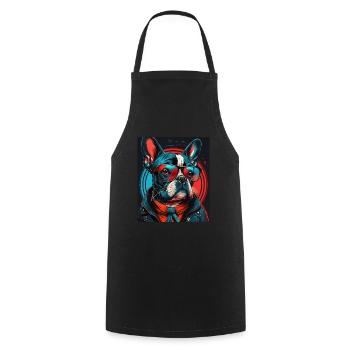 Lunettes de soleil French Bulldog Frenchie Dog - Tablier de cuisine - noir - Devant - AI Model Male 185 dark (185cm)