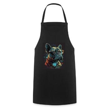 Lunettes de soleil French Bulldog Frenchie Dog - Tablier de cuisine - noir - Devant - AI Model Male 185 dark (185cm)