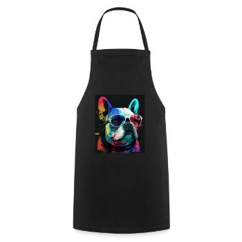 Lunettes de soleil French Bulldog Frenchie Dog - Tablier de cuisine - noir - Devant - AI Model Male 185 dark (185cm)