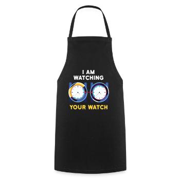 Je regarde votre montre manuelle - Tablier de cuisine - noir - Devant - AI Model Male 185 dark (185cm)
