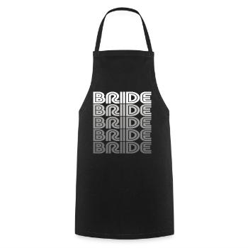 Cool Bride Matching Couple Engagement Wedding - Cooking Apron - black - Front - AI Model Male 185 dark (185cm)
