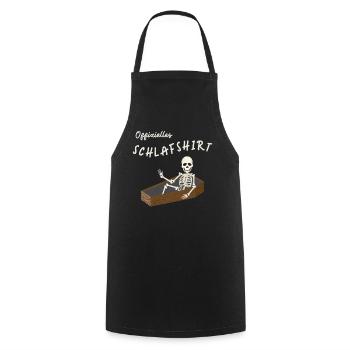 Skeleton Official Sleeping Shirt - Cooking Apron - black - Front - AI Model Male 185 dark (185cm)