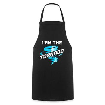 I Am The Tornado Hurricane - Cooking Apron - black - Front - AI Model Male 185 dark (185cm)