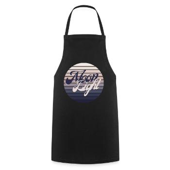 moon light clair de lune casual détente - Tablier de cuisine - noir - Devant - AI Model Male 185 dark (185cm)