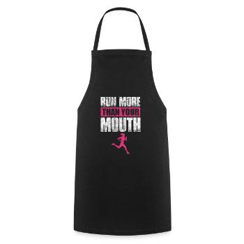 Running Runner Jogging Jogging Runner Gift - Cooking Apron - black - Front - AI Model Male 185 dark (185cm)