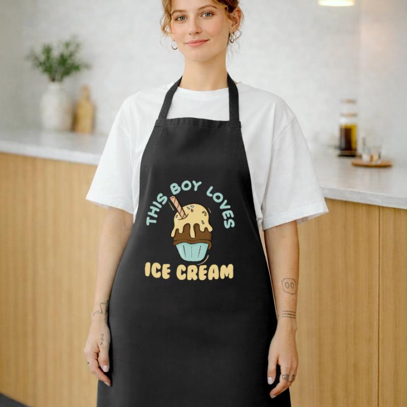 Ce garçon aime la crème glacée Eiscreme Eis Tablier de cuisine