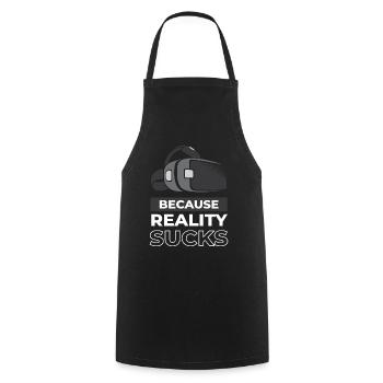 Reality Sucks VR Gaming Games - Cooking Apron - black - Front - AI Model Male 185 dark (185cm)