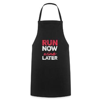 Running Runner Jogging Jogging Runner Cadeau - Tablier de cuisine - noir - Devant - AI Model Male 185 dark (185cm)