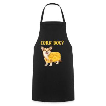 Corn Dog Corgi Hund Corn Dog - Cooking Apron - black - Front - AI Model Male 185 dark (185cm)