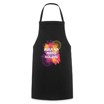 Bura Na Mano Holihai Holi Festival - Kochschürze - Schwarz - Vorne - AI Model Male 185 dark (185cm)