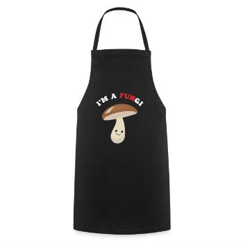 IM A Champignons Champignons Champignons - Tablier de cuisine - noir - Devant - AI Model Male 185 dark (185cm)