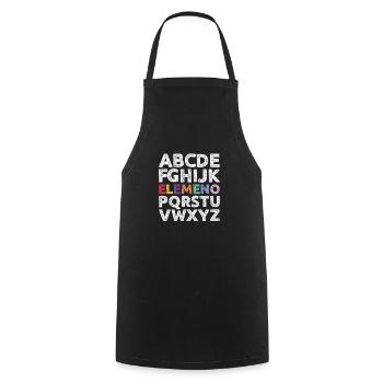 Kindergarten Child School Enrollment School Gift - Cooking Apron - black - Front - AI Model Male 185 dark (185cm)