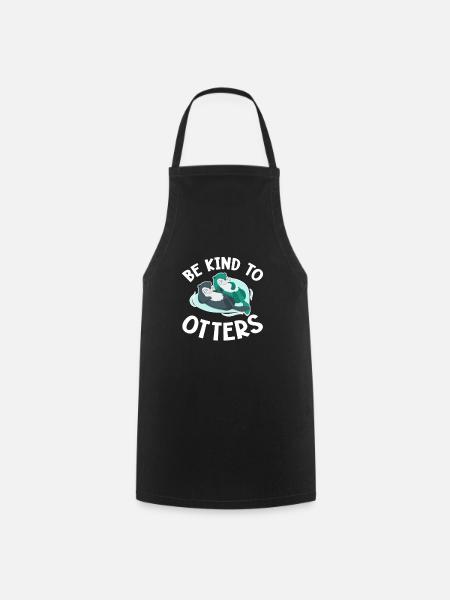 Otter Sea Otter Otter Gift - Cooking Apron - black