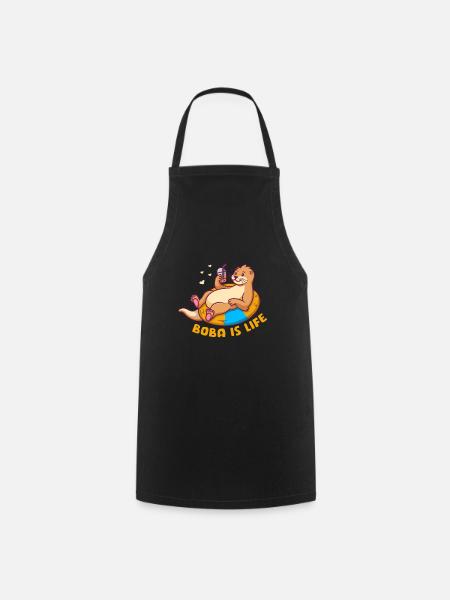 Otter Sea Otter Otter Gift - Cooking Apron - black