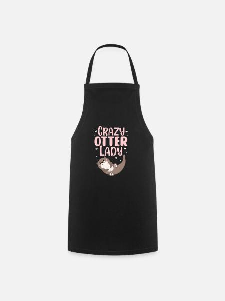 Otter Sea Otter Otter Gift - Cooking Apron - black