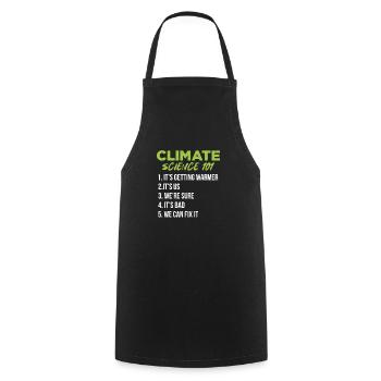 Climate change - Cooking Apron - black - Front - AI Model Male 185 dark (185cm)