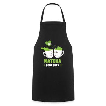 We Matcha Together Love Japan - Cooking Apron - black - Front - AI Model Male 185 dark (185cm)