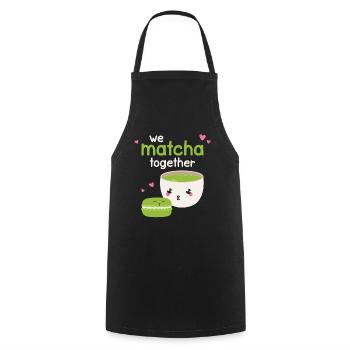 We Matcha Together Love Japan - Cooking Apron - black - Front - AI Model Male 185 dark (185cm)