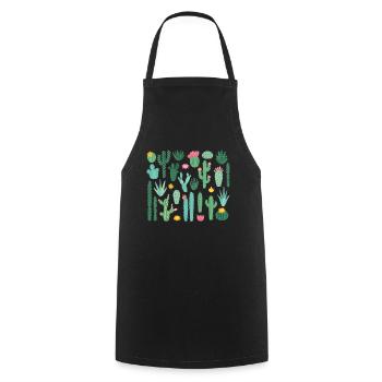 Cactus Gardener Cactus Plant - Cooking Apron - black - Front - AI Model Male 185 dark (185cm)