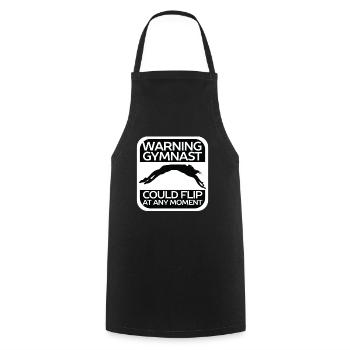Warning Gymnast Gymnastics Gymnastics Turner - Cooking Apron - black - Front - AI Model Male 185 dark (185cm)