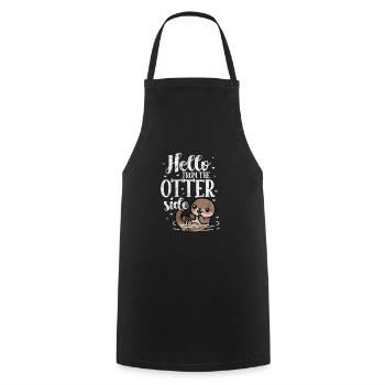 Loutre - Tablier de cuisine - noir - Devant - AI Model Male 185 dark (185cm)