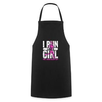Running Runner Jogging Jogging Runner Gift - Cooking Apron - black - Front - AI Model Male 185 dark (185cm)