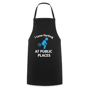 I Love Farting At Public Places Furz - Kochschürze - Schwarz - Vorne - AI Model Male 185 dark (185cm)