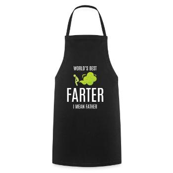 Worlds Best Farter Furz Papa Vater - Kochschürze - Schwarz - Vorne - AI Model Male 185 dark (185cm)