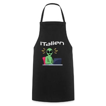 ITalien Alien Informatiker Hacker Coder - Tablier de cuisine - noir - Devant - AI Model Male 185 dark (185cm)