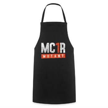 MC1R Mutant Rothaarig Rote Haare - Kochschürze - Schwarz - Vorne - AI Model Male 185 dark (185cm)