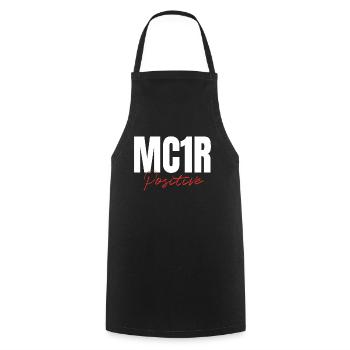 MC1R Positive Rothaarig Rote Haare - Kochschürze - Schwarz - Vorne - AI Model Male 185 dark (185cm)