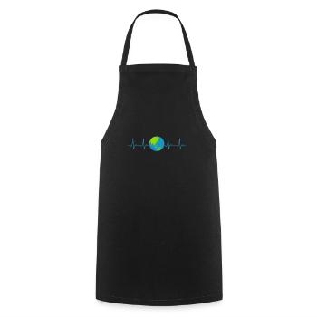 Climate change - Cooking Apron - black - Front - AI Model Male 185 dark (185cm)