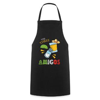 Les trois Amigos Tequila Alcool - Tablier de cuisine - noir - Devant - AI Model Male 185 dark (185cm)
