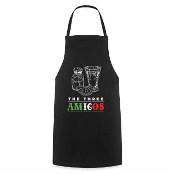Les trois Amigos Tequila Alcool - Tablier de cuisine - noir - Devant - AI Model Male 185 dark (185cm)