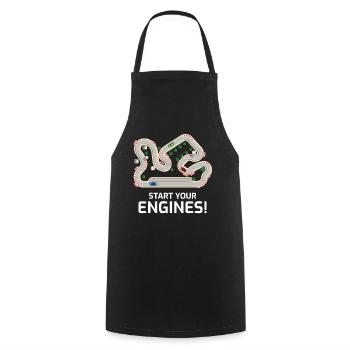 Démarrez vos moteurs! Jouer au jeu de tapis - Tablier de cuisine - noir - Devant - AI Model Male 185 dark (185cm)